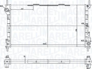 Magneti Marelli 350213181200 - Радиатор, охлаждане на двигателя vvparts.bg