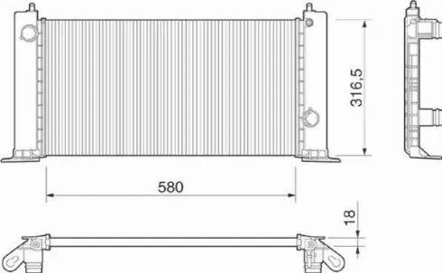 Magneti Marelli 350213188000 - Радиатор, охлаждане на двигателя vvparts.bg