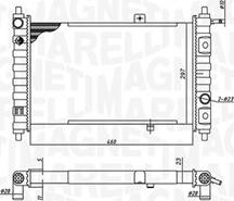 Magneti Marelli 350213188200 - Радиатор, охлаждане на двигателя vvparts.bg