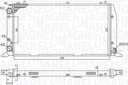 Magneti Marelli 350213188700 - Радиатор, охлаждане на двигателя vvparts.bg