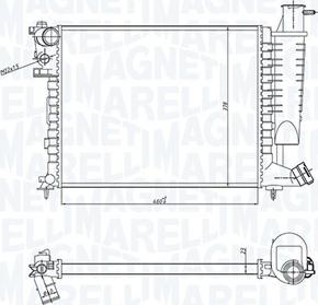 Magneti Marelli 350213183400 - Радиатор, охлаждане на двигателя vvparts.bg