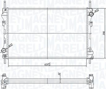 Magneti Marelli 350213183300 - Радиатор, охлаждане на двигателя vvparts.bg