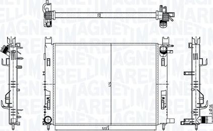 Magneti Marelli 350213182100 - Радиатор, охлаждане на двигателя vvparts.bg