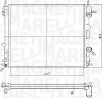 Magneti Marelli 350213182200 - Радиатор, охлаждане на двигателя vvparts.bg