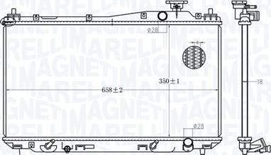 Magneti Marelli 350213182700 - Радиатор, охлаждане на двигателя vvparts.bg