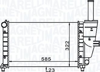 Magneti Marelli 350213187100 - Радиатор, охлаждане на двигателя vvparts.bg