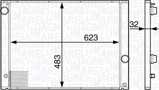 Magneti Marelli 350213139700 - Радиатор, охлаждане на двигателя vvparts.bg