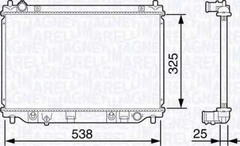 Magneti Marelli 350213134200 - Радиатор, охлаждане на двигателя vvparts.bg