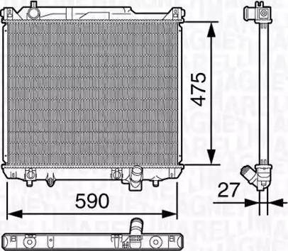 Magneti Marelli 350213136700 - Радиатор, охлаждане на двигателя vvparts.bg