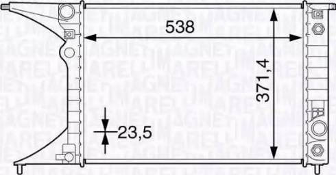 Magneti Marelli 350213130800 - Радиатор, охлаждане на двигателя vvparts.bg