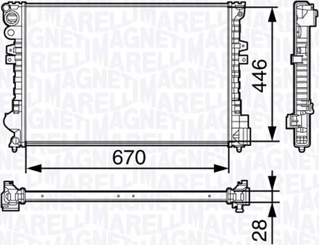 Magneti Marelli 350213131400 - Радиатор, охлаждане на двигателя vvparts.bg