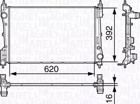 Magneti Marelli 350213131500 - Радиатор, охлаждане на двигателя vvparts.bg