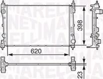 Magneti Marelli 350213131600 - Радиатор, охлаждане на двигателя vvparts.bg