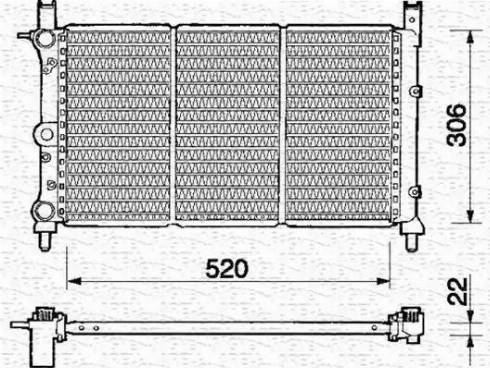 Magneti Marelli 350213138000 - Радиатор, охлаждане на двигателя vvparts.bg