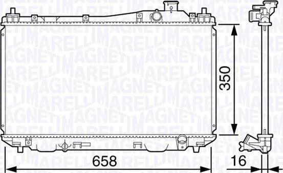 Magneti Marelli 350213133000 - Радиатор, охлаждане на двигателя vvparts.bg