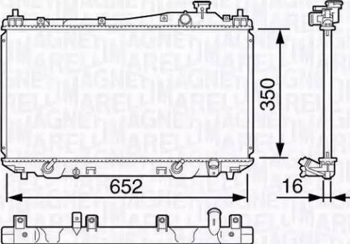 Magneti Marelli 350213133800 - Радиатор, охлаждане на двигателя vvparts.bg