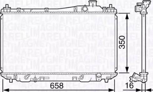 Magneti Marelli 350213132900 - Радиатор, охлаждане на двигателя vvparts.bg