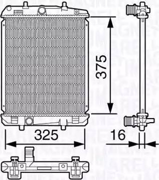 Magneti Marelli 350213137200 - Радиатор, охлаждане на двигателя vvparts.bg