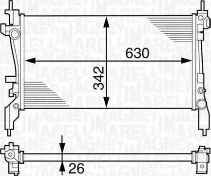 Magneti Marelli 350213129900 - Радиатор, охлаждане на двигателя vvparts.bg