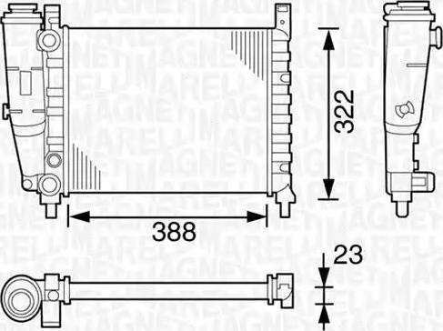 Magneti Marelli 350213129000 - Радиатор, охлаждане на двигателя vvparts.bg