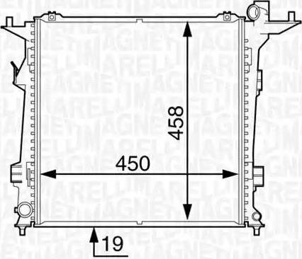 Magneti Marelli 350213129200 - Радиатор, охлаждане на двигателя vvparts.bg