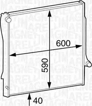 Magneti Marelli 350213124500 - Радиатор, охлаждане на двигателя vvparts.bg