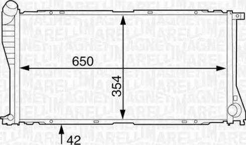 Magneti Marelli 350213124200 - Радиатор, охлаждане на двигателя vvparts.bg