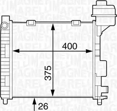 Magneti Marelli 350213125500 - Радиатор, охлаждане на двигателя vvparts.bg