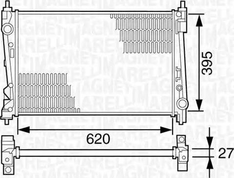 Magneti Marelli 350213125100 - Радиатор, охлаждане на двигателя vvparts.bg