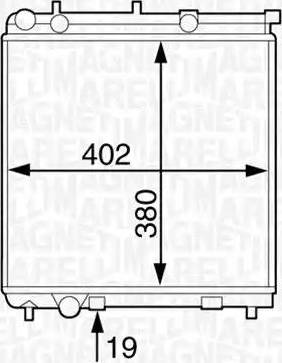 Magneti Marelli 350213125800 - Радиатор, охлаждане на двигателя vvparts.bg