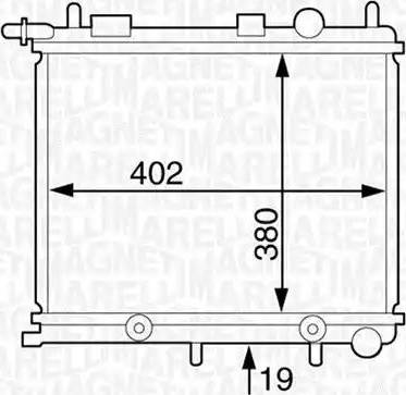 Magneti Marelli 350213125700 - Радиатор, охлаждане на двигателя vvparts.bg