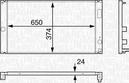 Magneti Marelli 350213126600 - Радиатор, охлаждане на двигателя vvparts.bg