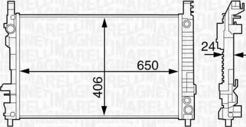 Magneti Marelli 350213126300 - Радиатор, охлаждане на двигателя vvparts.bg