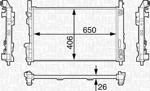 Magneti Marelli 350213126700 - Радиатор, охлаждане на двигателя vvparts.bg