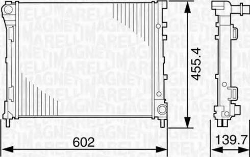 Magneti Marelli 350213120500 - Радиатор, охлаждане на двигателя vvparts.bg