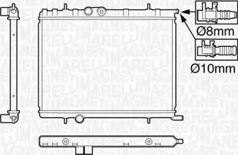 Magneti Marelli 350213120009 - Радиатор, охлаждане на двигателя vvparts.bg