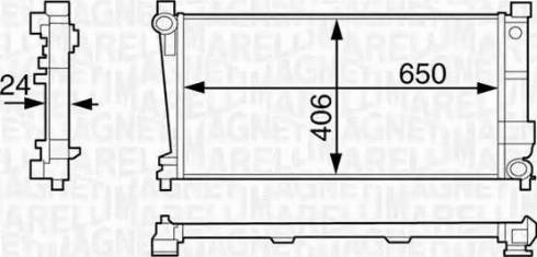 Magneti Marelli 350213121900 - Радиатор, охлаждане на двигателя vvparts.bg