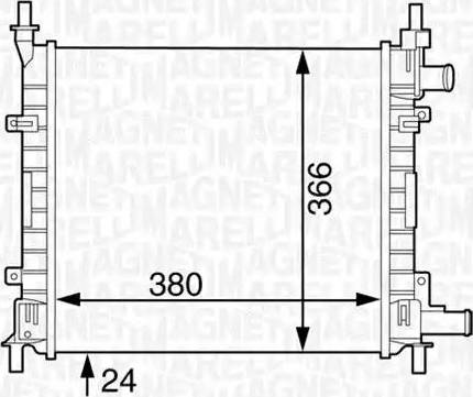 Magneti Marelli 350213121800 - Радиатор, охлаждане на двигателя vvparts.bg