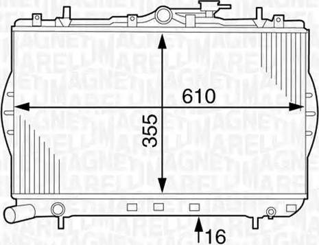 Magneti Marelli 350213123600 - Радиатор, охлаждане на двигателя vvparts.bg