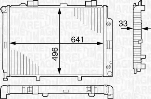 Magneti Marelli 350213123100 - Радиатор, охлаждане на двигателя vvparts.bg