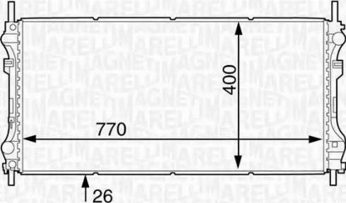 Magneti Marelli 350213122500 - Радиатор, охлаждане на двигателя vvparts.bg