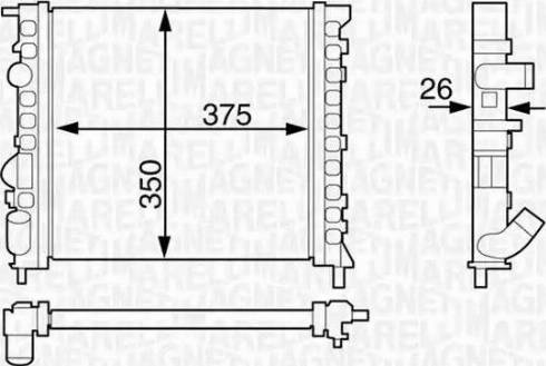 Magneti Marelli 350213122100 - Радиатор, охлаждане на двигателя vvparts.bg