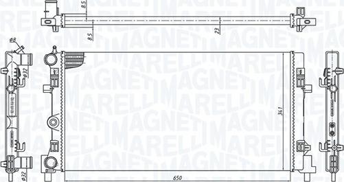 Magneti Marelli 350213127900 - Радиатор, охлаждане на двигателя vvparts.bg