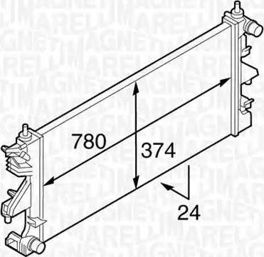 Magneti Marelli 350213127200 - Радиатор, охлаждане на двигателя vvparts.bg