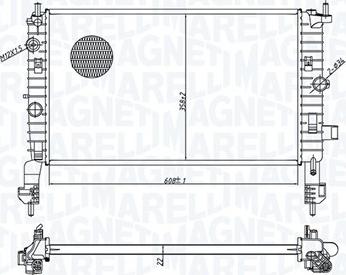 Magneti Marelli 350213179100 - Радиатор, охлаждане на двигателя vvparts.bg