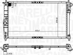 Magneti Marelli 350213174900 - Радиатор, охлаждане на двигателя vvparts.bg