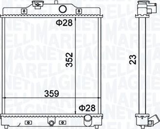 Magneti Marelli 350213175100 - Радиатор, охлаждане на двигателя vvparts.bg