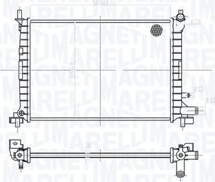 Magneti Marelli 350213176900 - Радиатор, охлаждане на двигателя vvparts.bg