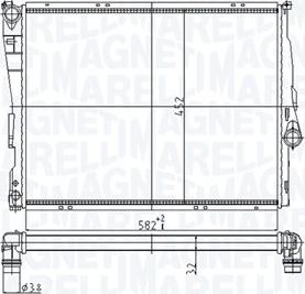 Magneti Marelli 350213176800 - Радиатор, охлаждане на двигателя vvparts.bg