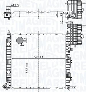 Magneti Marelli 350213178500 - Радиатор, охлаждане на двигателя vvparts.bg